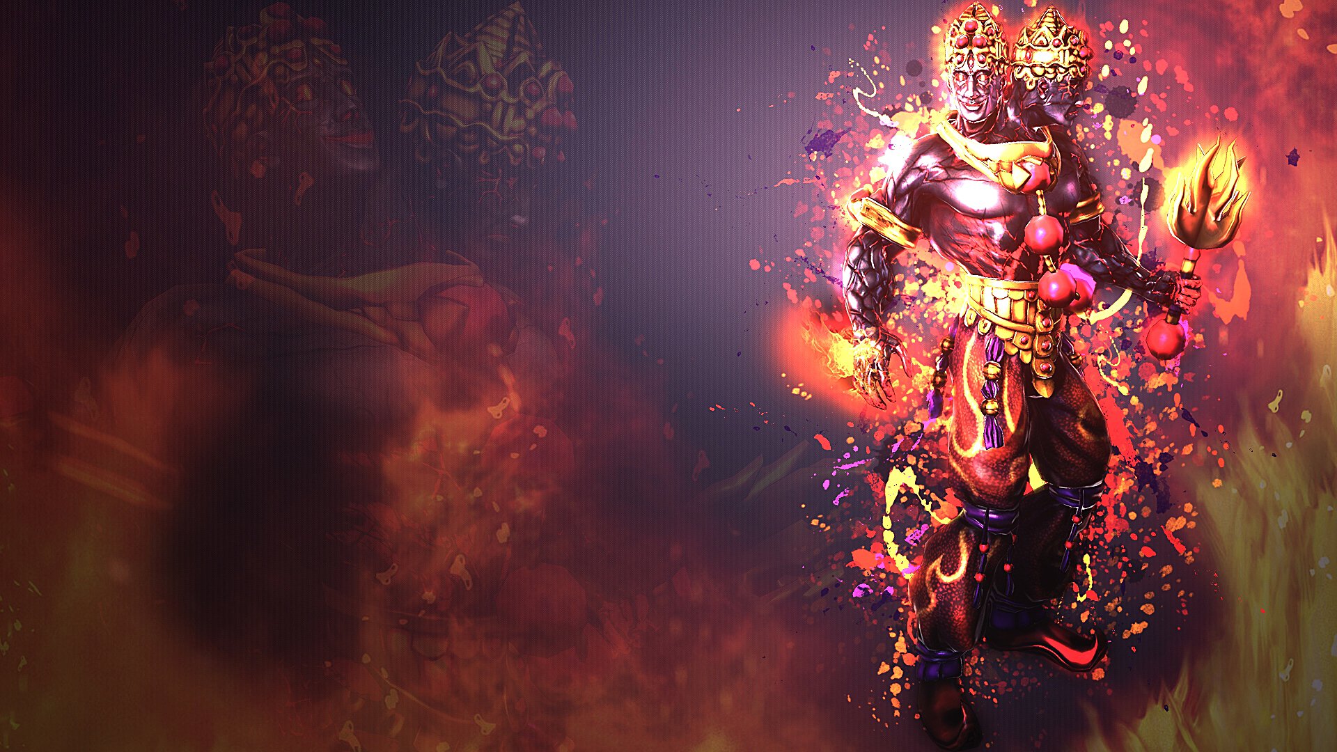 agni wallpaper,cg artwork,demon,screenshot,geological phenomenon,fictional character