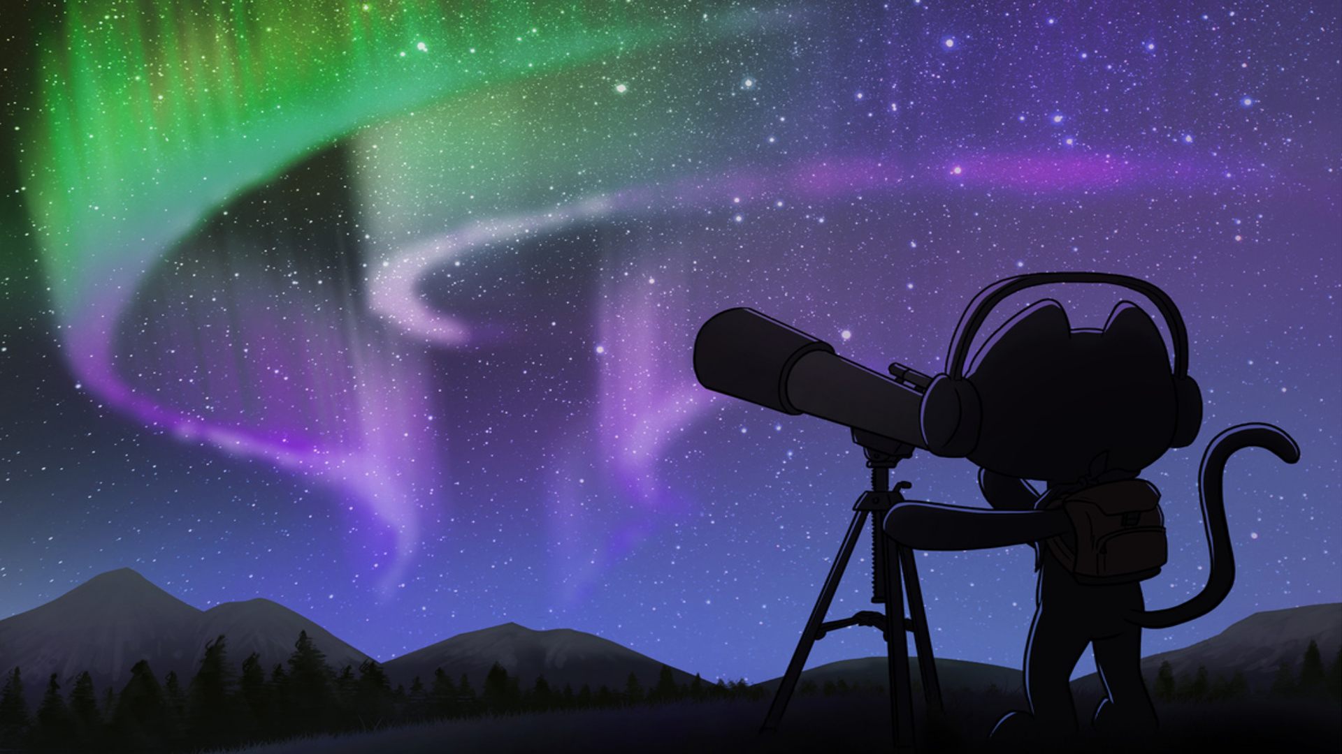 monstercat fondo de pantalla hd,cielo,aurora,astronomía,espacio,instrumento óptico