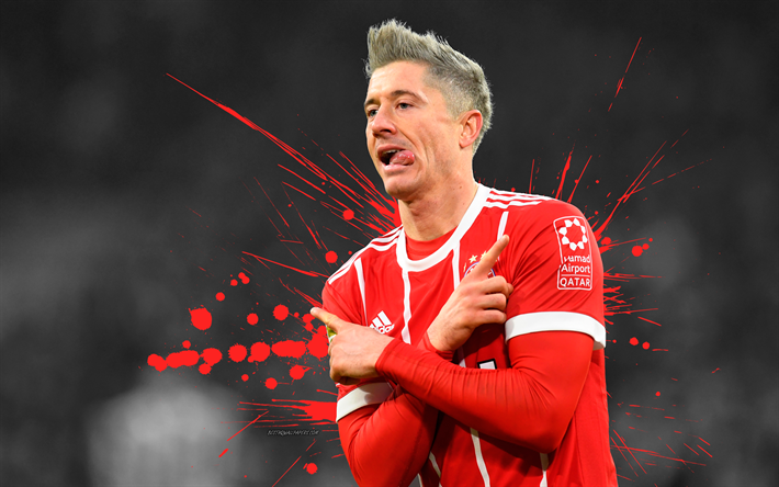 robert lewandowski tapete,rot,fußballspieler,fußballspieler,geste,ventilator