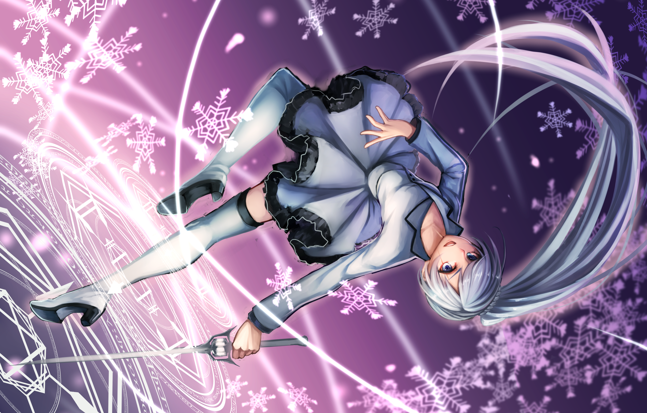 weiss wallpaper,fictional character,cg artwork,graphic design,illustration,space