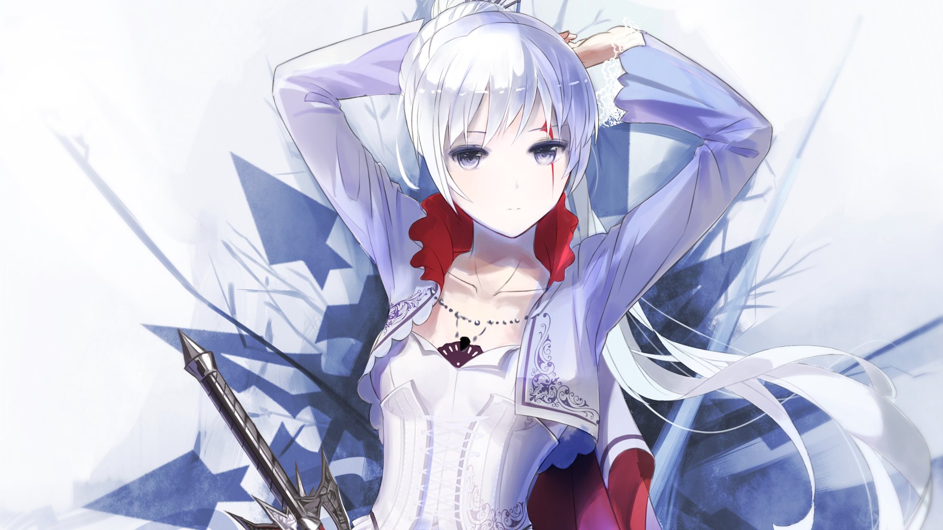 weiss wallpaper,anime,karikatur,cg kunstwerk,illustration,hime cut