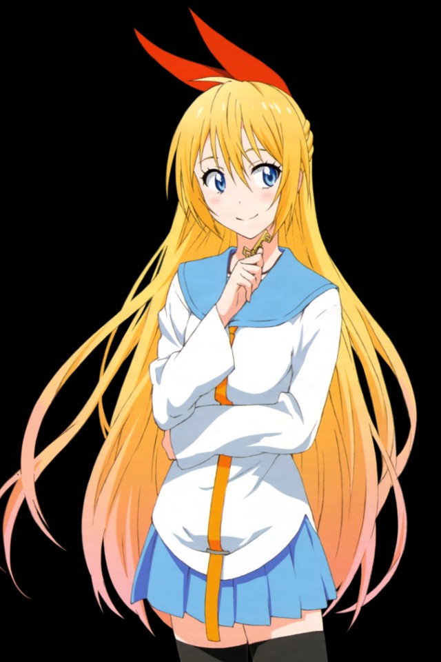 chitoge kirisaki wallpaper,cartoon,anime,illustration,cg artwork,long hair