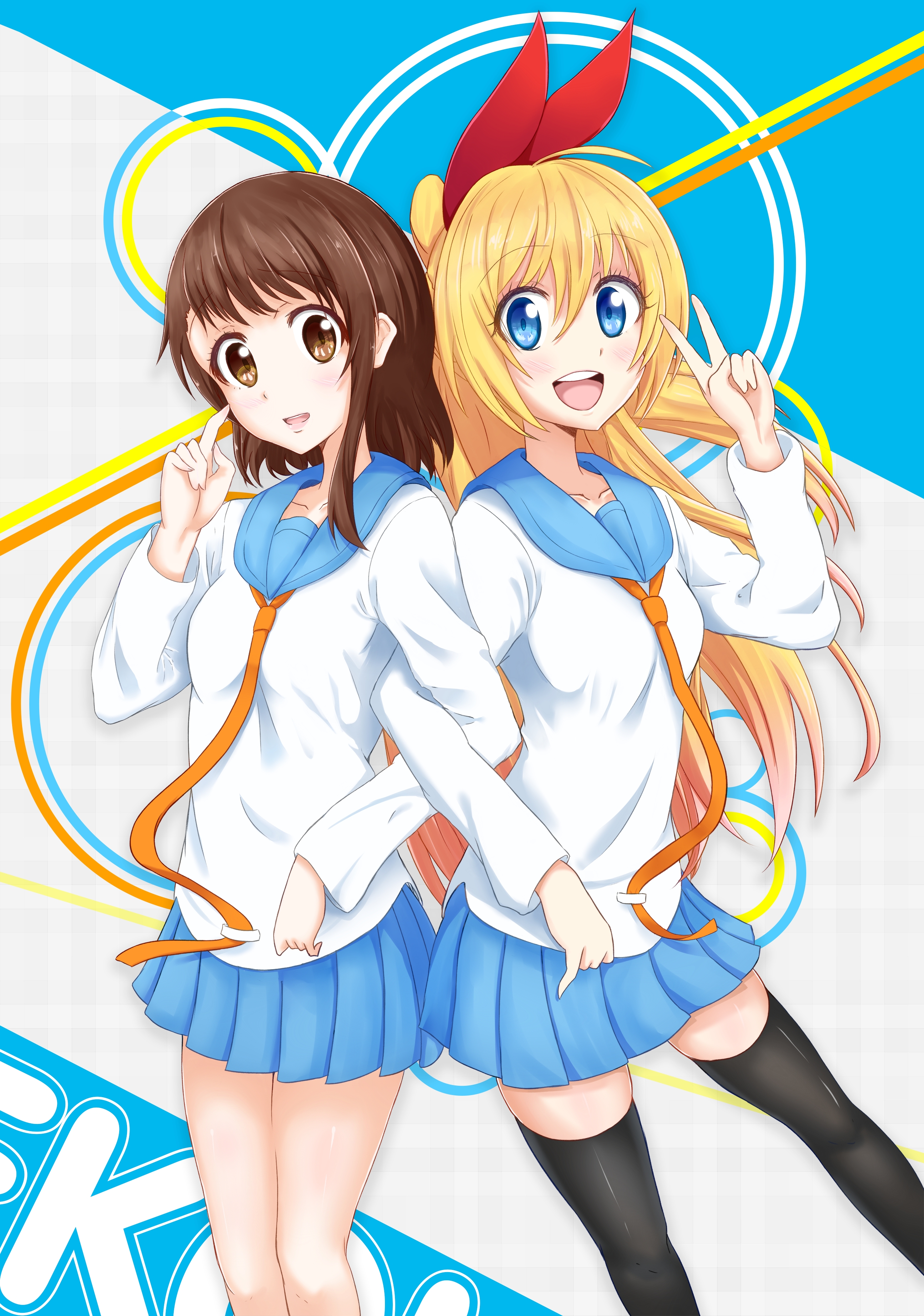 carta da parati chitoge kirisaki,cartone animato,anime,illustrazione,contento,taglio hime