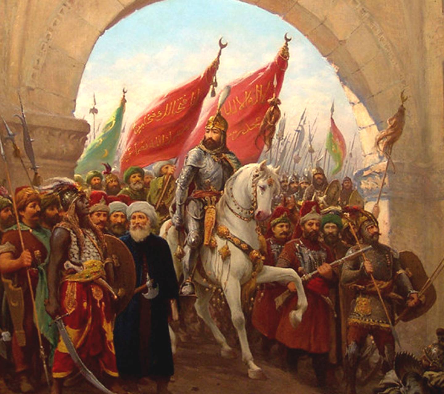 fatih sultan mehmet wallpaper,painting,art,conquistador,event,middle ages