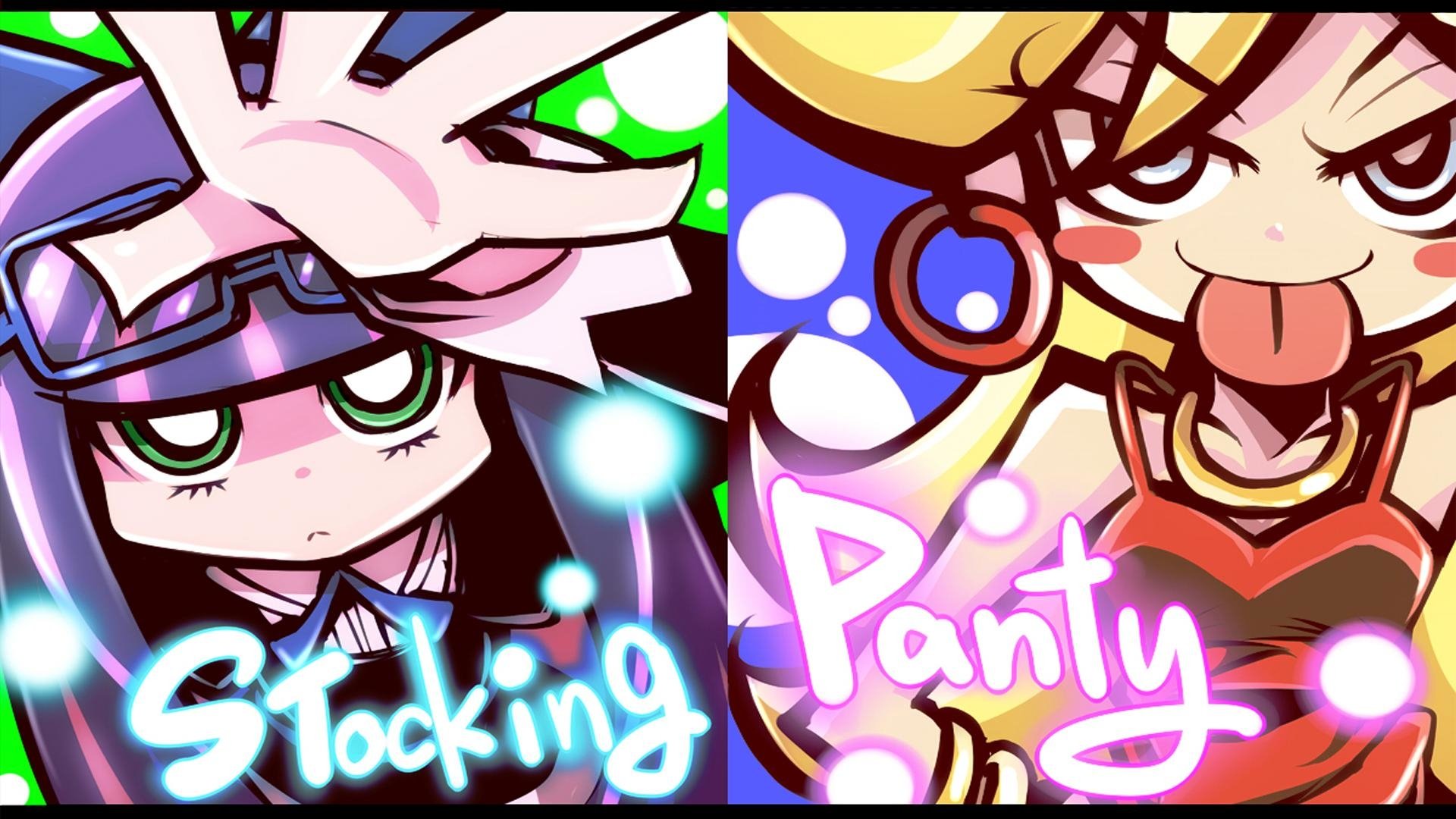 panty and stocking wallpaper,cartoon,anime,animated cartoon,graphic design,fictional character