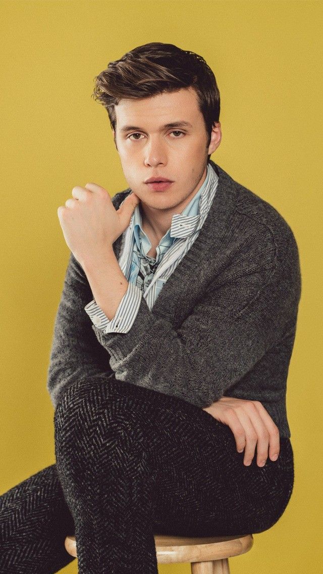 nick robinson wallpaper,forehead,chin,sitting,cheek,black hair