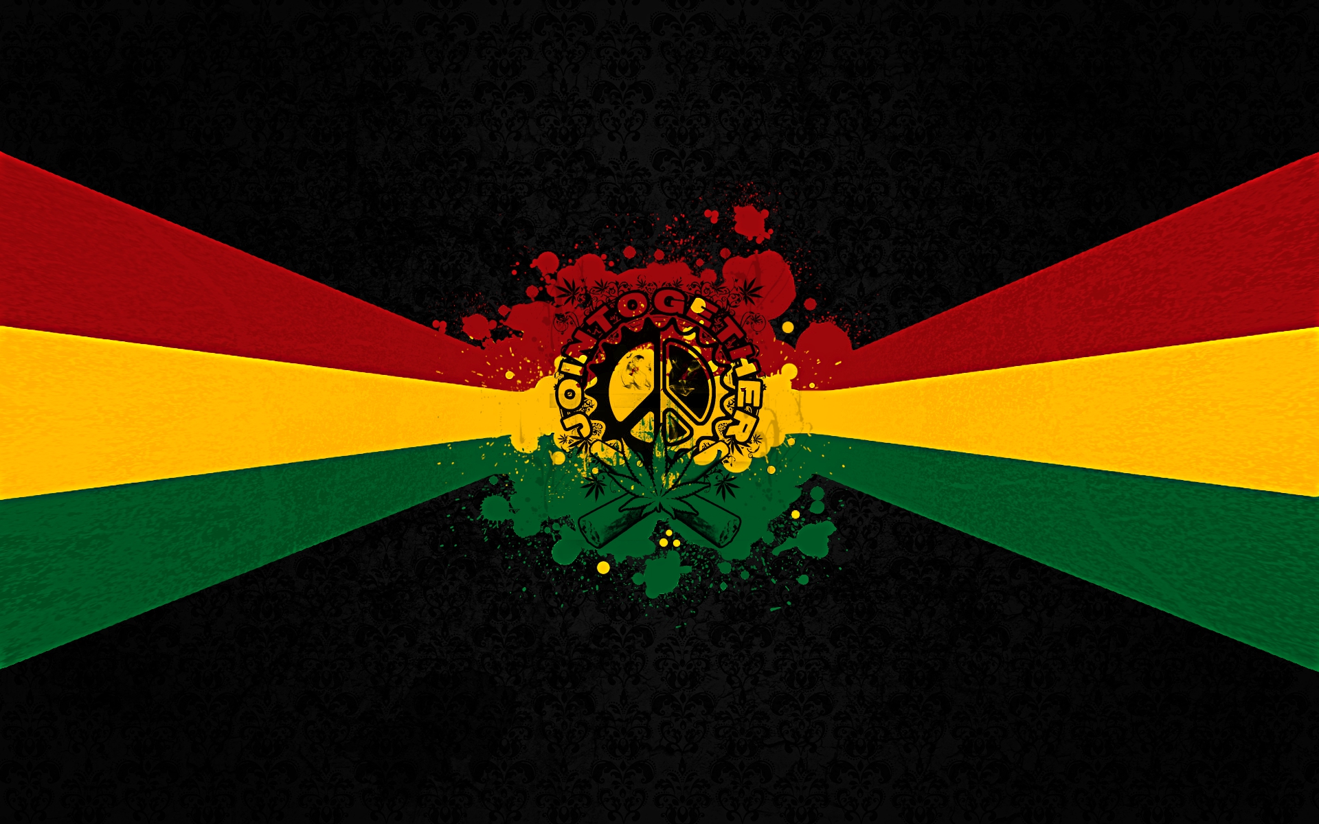 carta da parati one love rasta,verde,bandiera,rosso,giallo,disegno grafico
