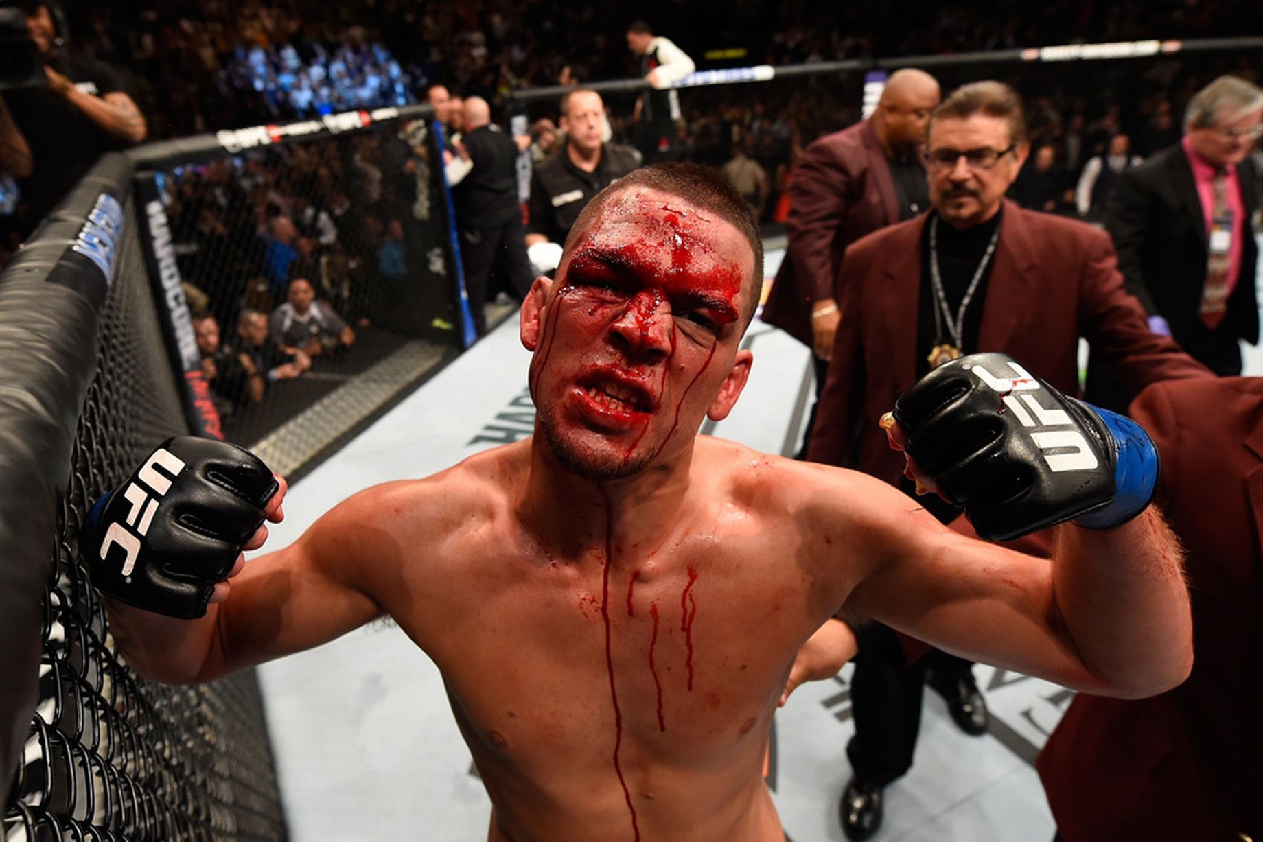 Nate Diaz Bloody Face- WallpaperUse