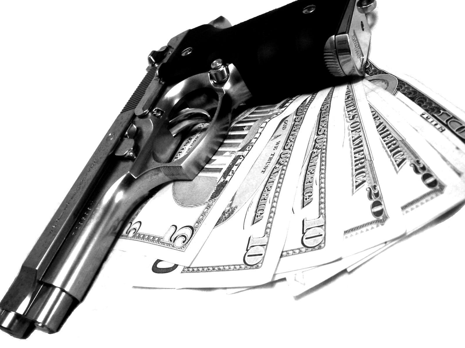 carta da parati soldi e pistole,rivoltella