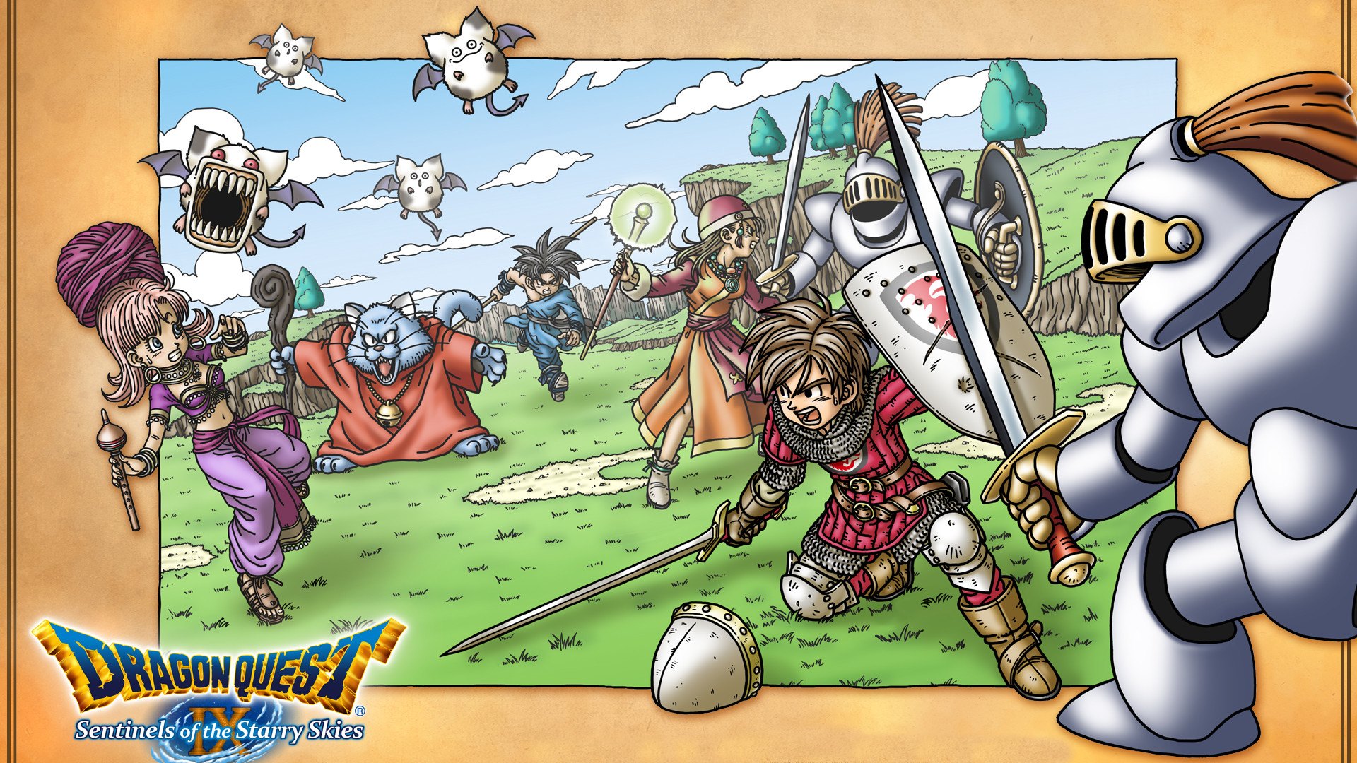 dragon quest wallpaper,cartoon,fiction,games,fictional character,illustration