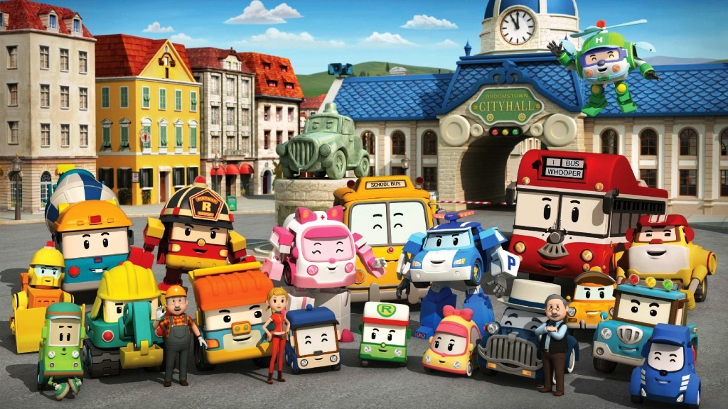 robocar poli wallpaper,motor vehicle,toy,town,mode of transport,transport