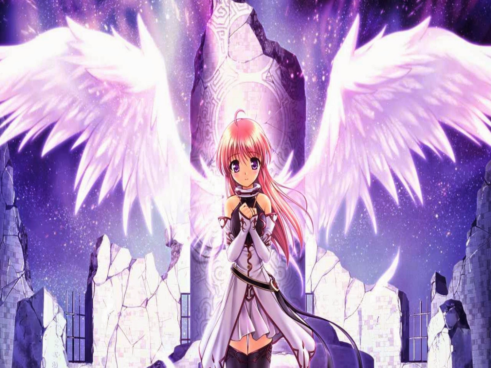wallpaper malaikat bersayap,cg artwork,anime,angel,fictional character,supernatural creature
