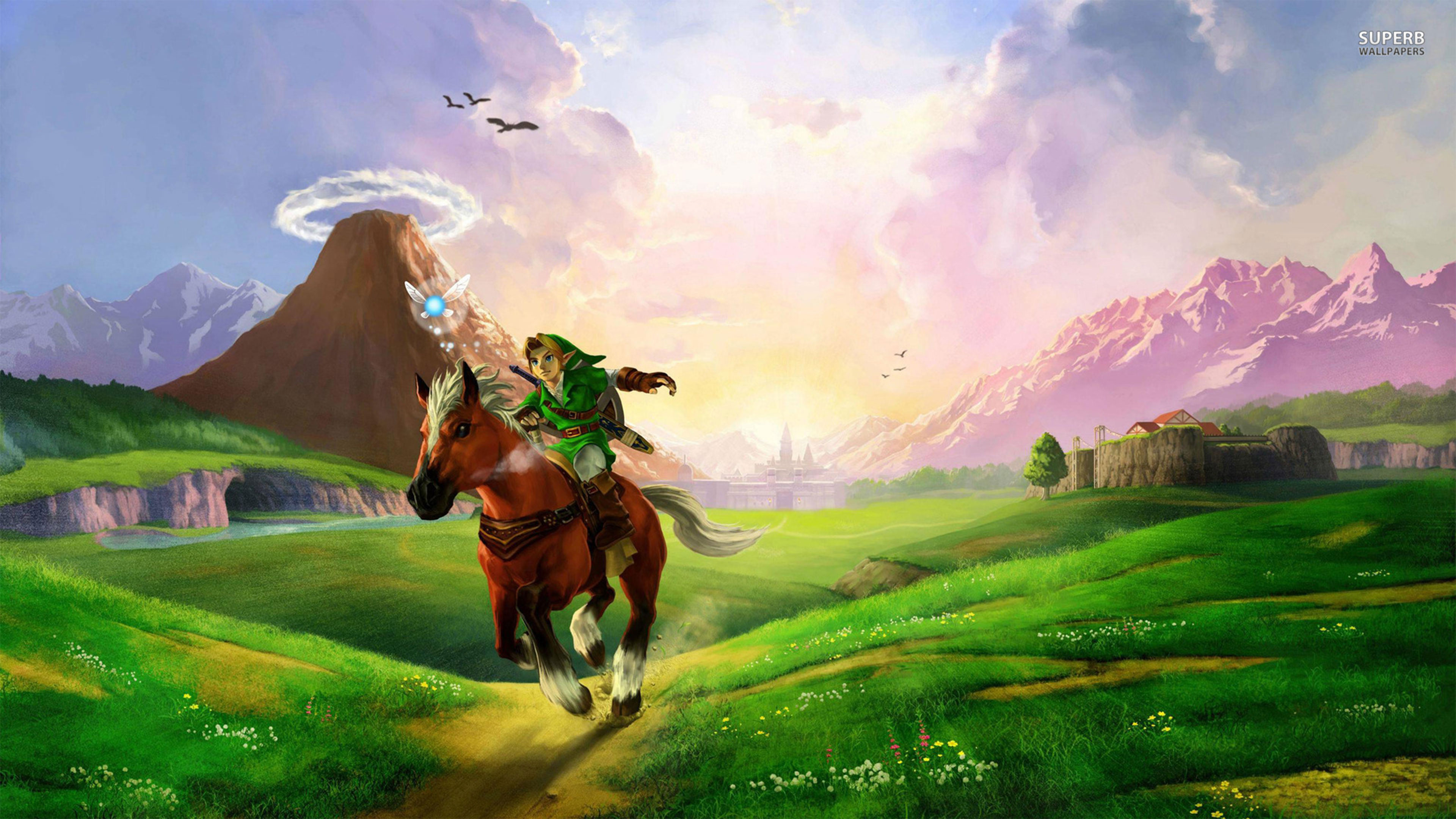 la leggenda degli sfondi di collegamento zelda,prateria,cavallo,illustrazione,pittura,arte