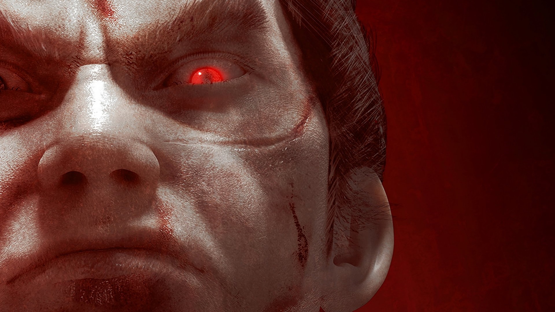 kazuya mishima wallpaper,face,nose,red,skin,head