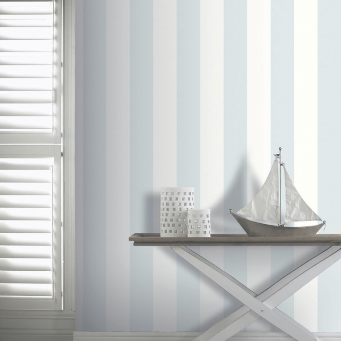duck egg stripe wallpaper,white,curtain,interior design,shelf,wall