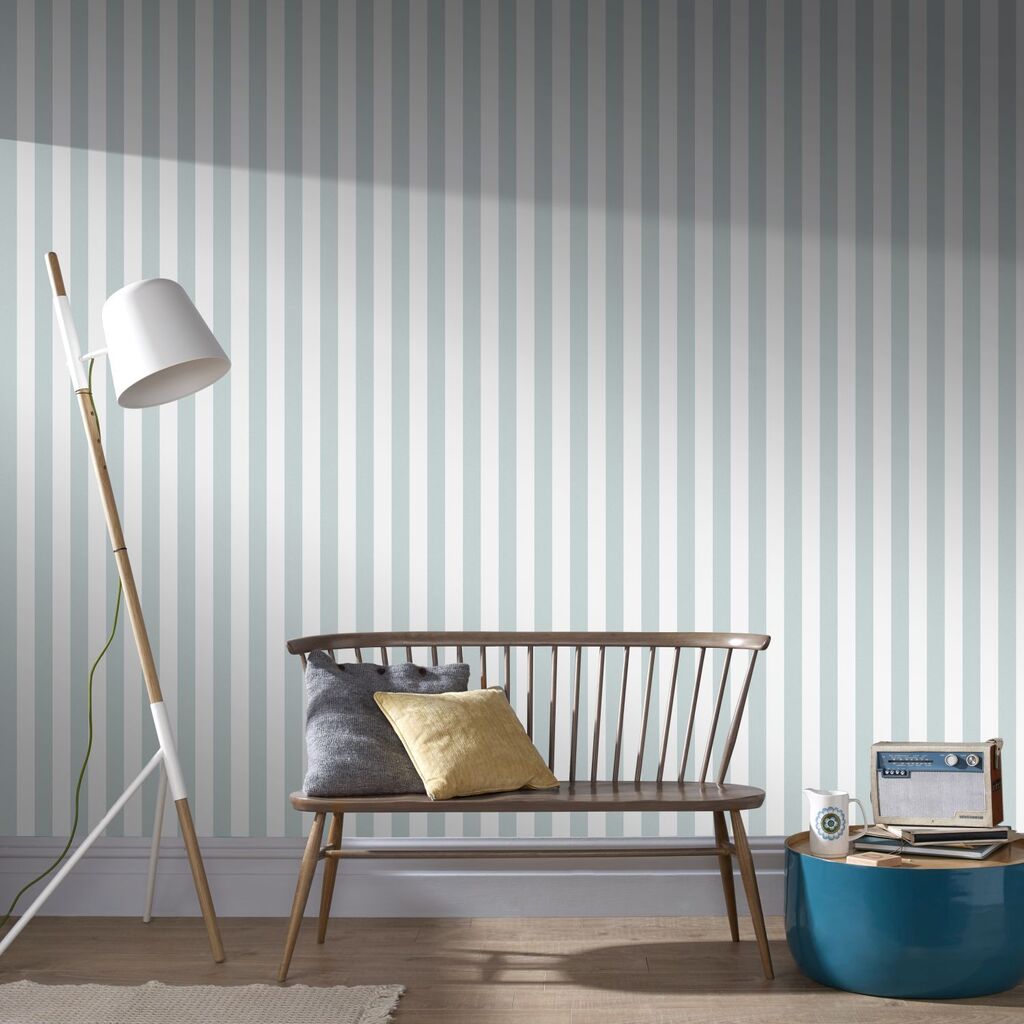 duck egg stripe wallpaper,furniture,interior design,room,wall,floor