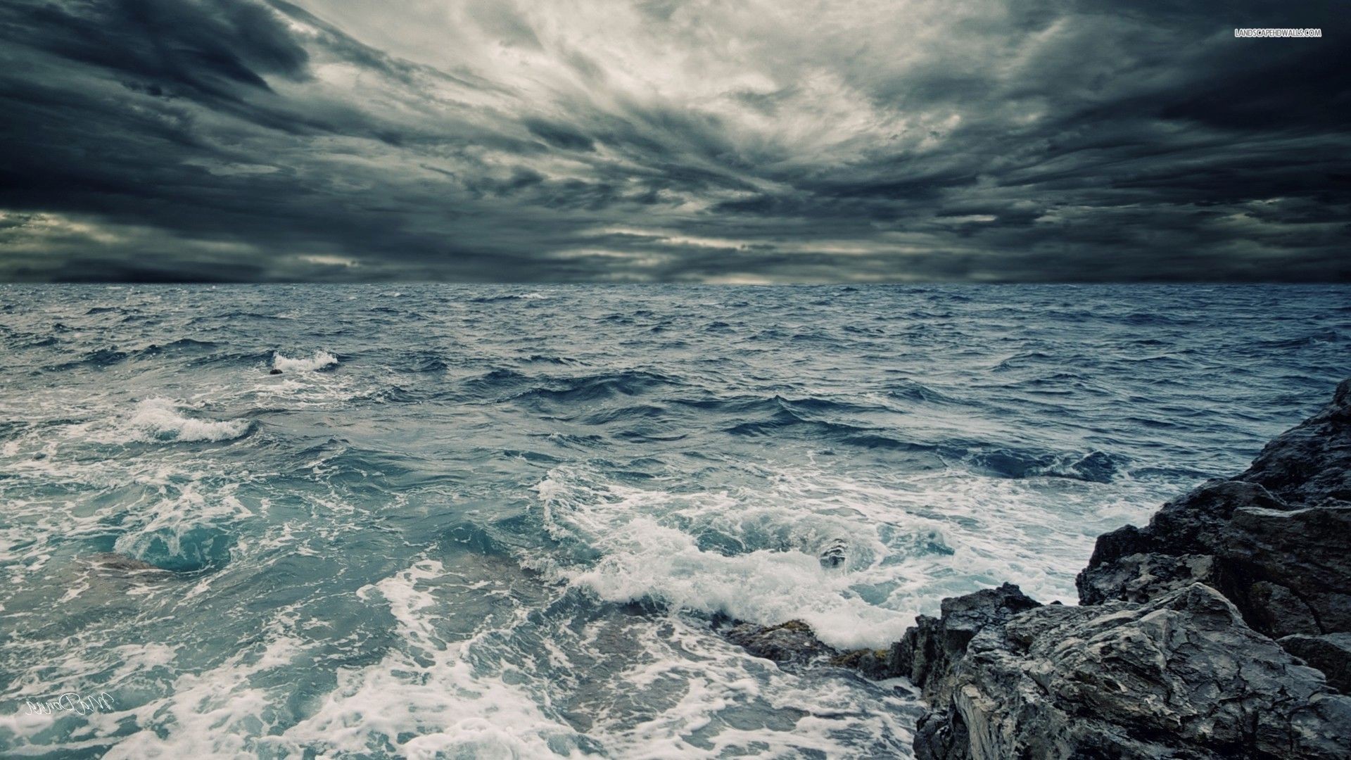 stormy sea wallpaper,sky,body of water,sea,water,ocean