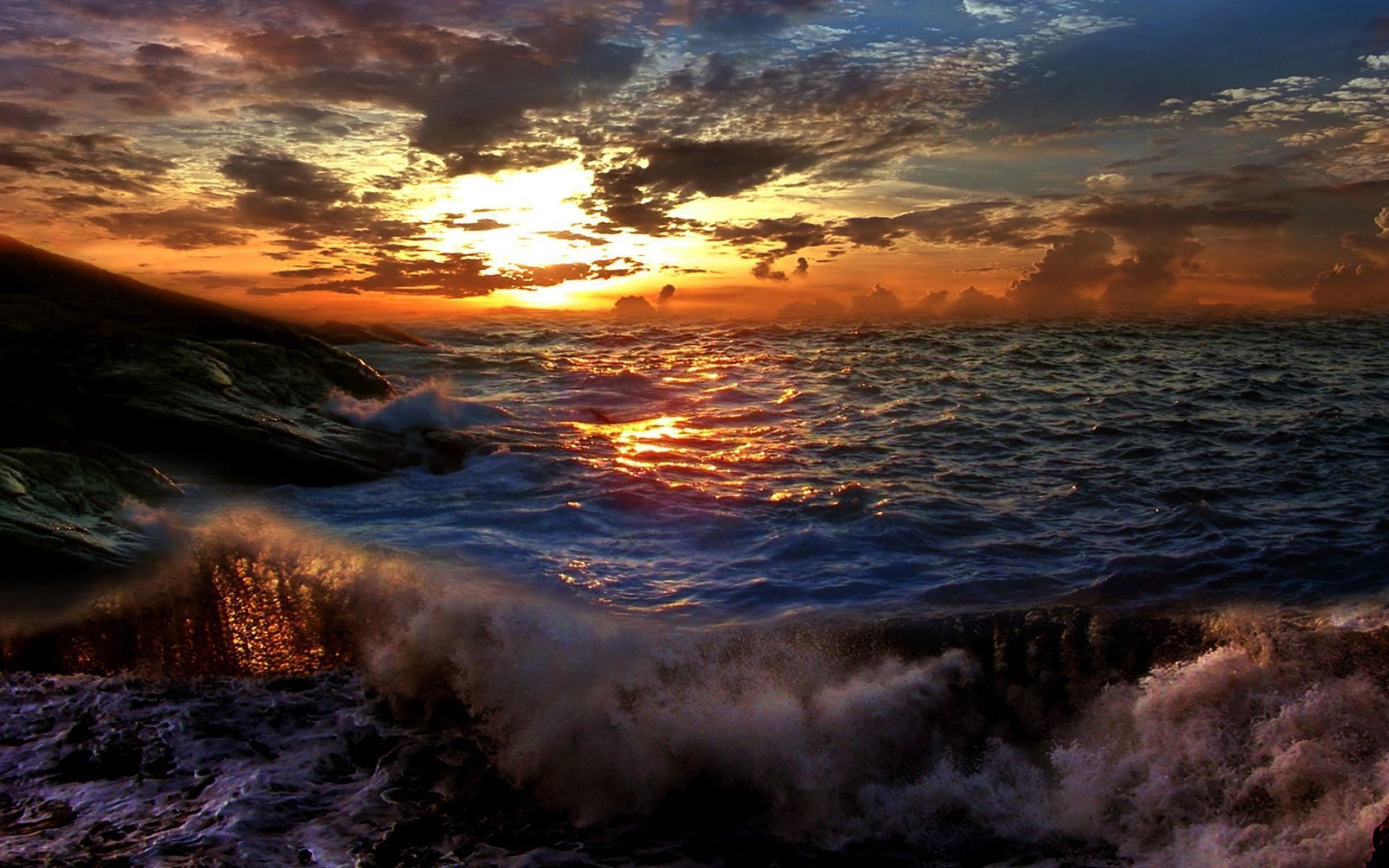 fond d'écran mer orageuse,ciel,horizon,la nature,mer,vague