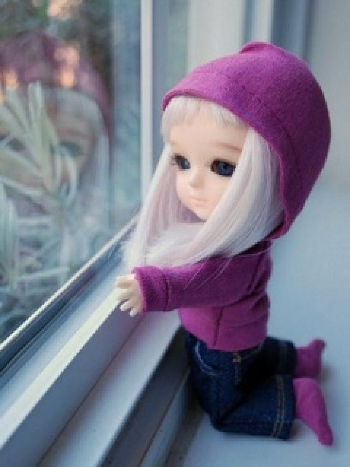 sad doll wallpaper,pink,clothing,purple,violet,headgear