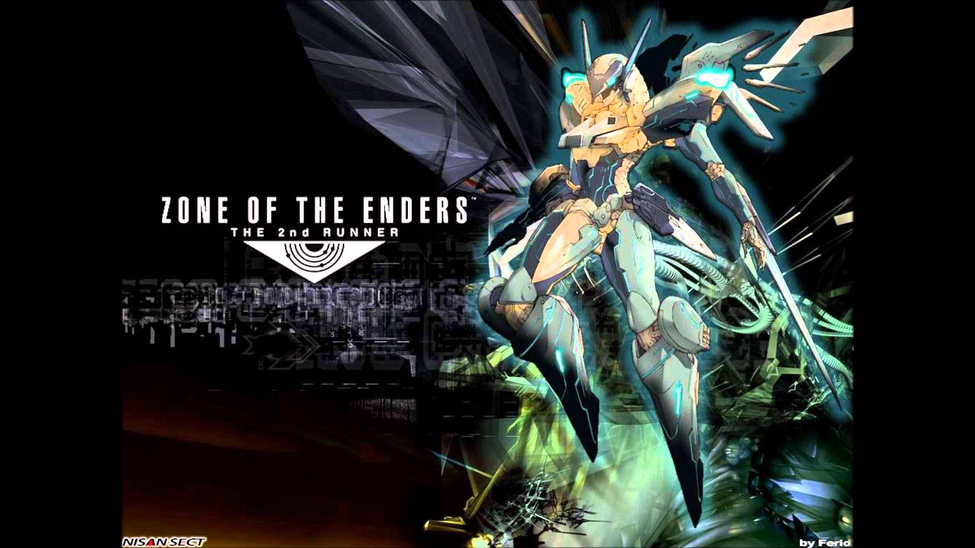 zone of the enders wallpaper,cg artwork,graphic design,fictional character,darkness,mythology