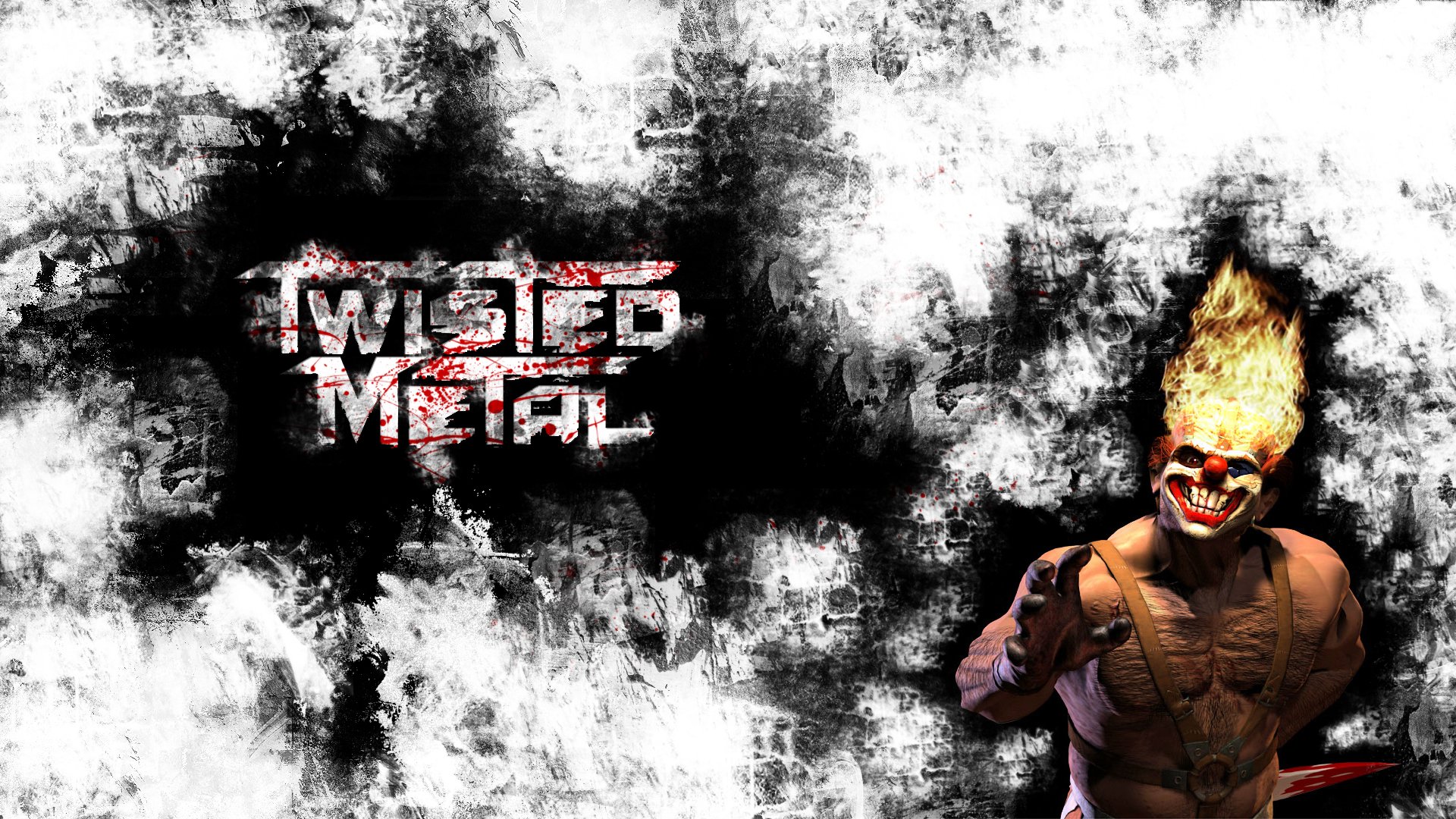 twisted metal wallpaper,font,fictional character,graphic design,graphics,zombie