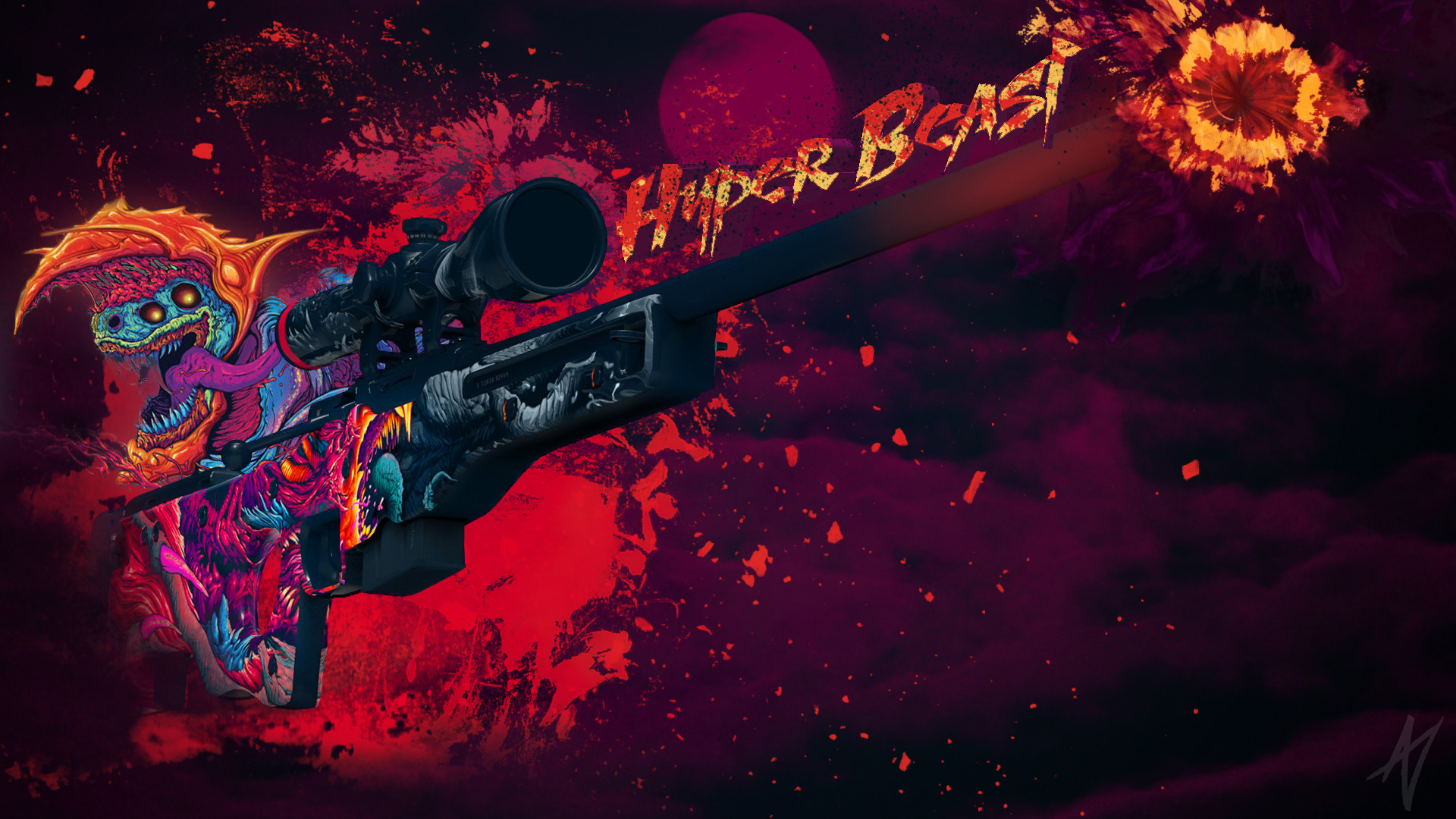 4к wallpapers,gun,space,font,graphic design,illustration