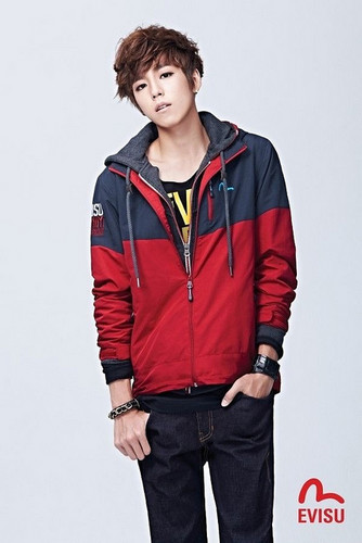 lee hyun woo wallpaper,hood,clothing,jacket,hoodie,outerwear