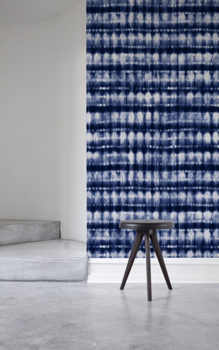 shibori wallpaper,blue,cobalt blue,wall,floor,tile