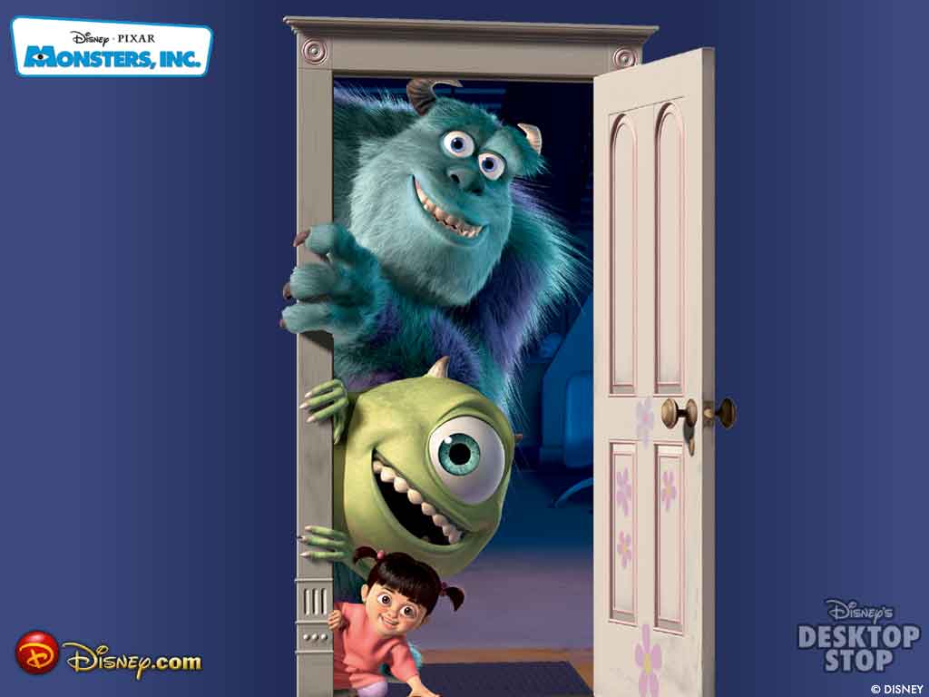 monster inc wallpaper hd,cartoon,animation,organism,screenshot,games