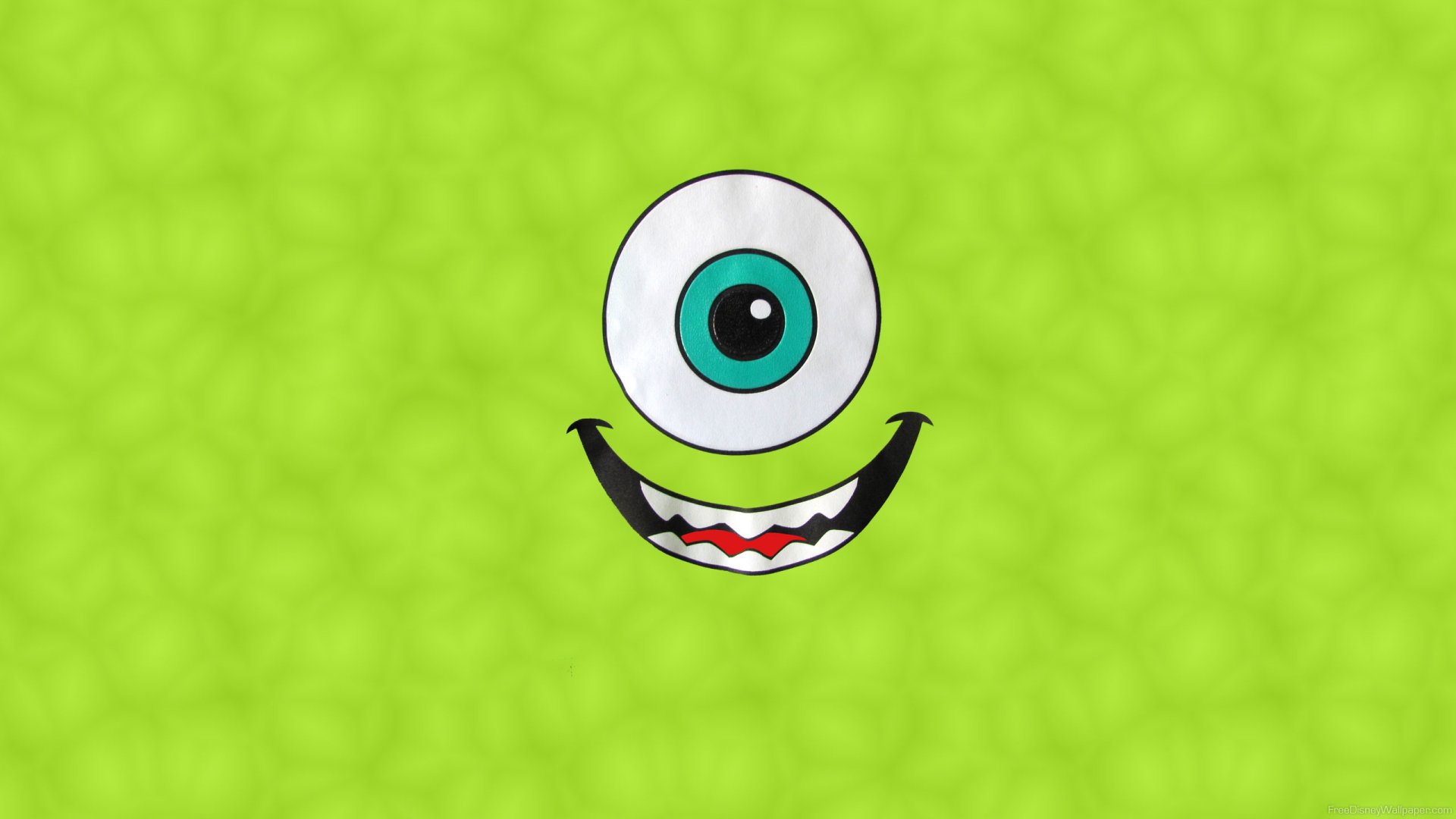 monster inc fondos de pantalla hd,verde,césped,sonrisa,personaje de ficción,ilustración