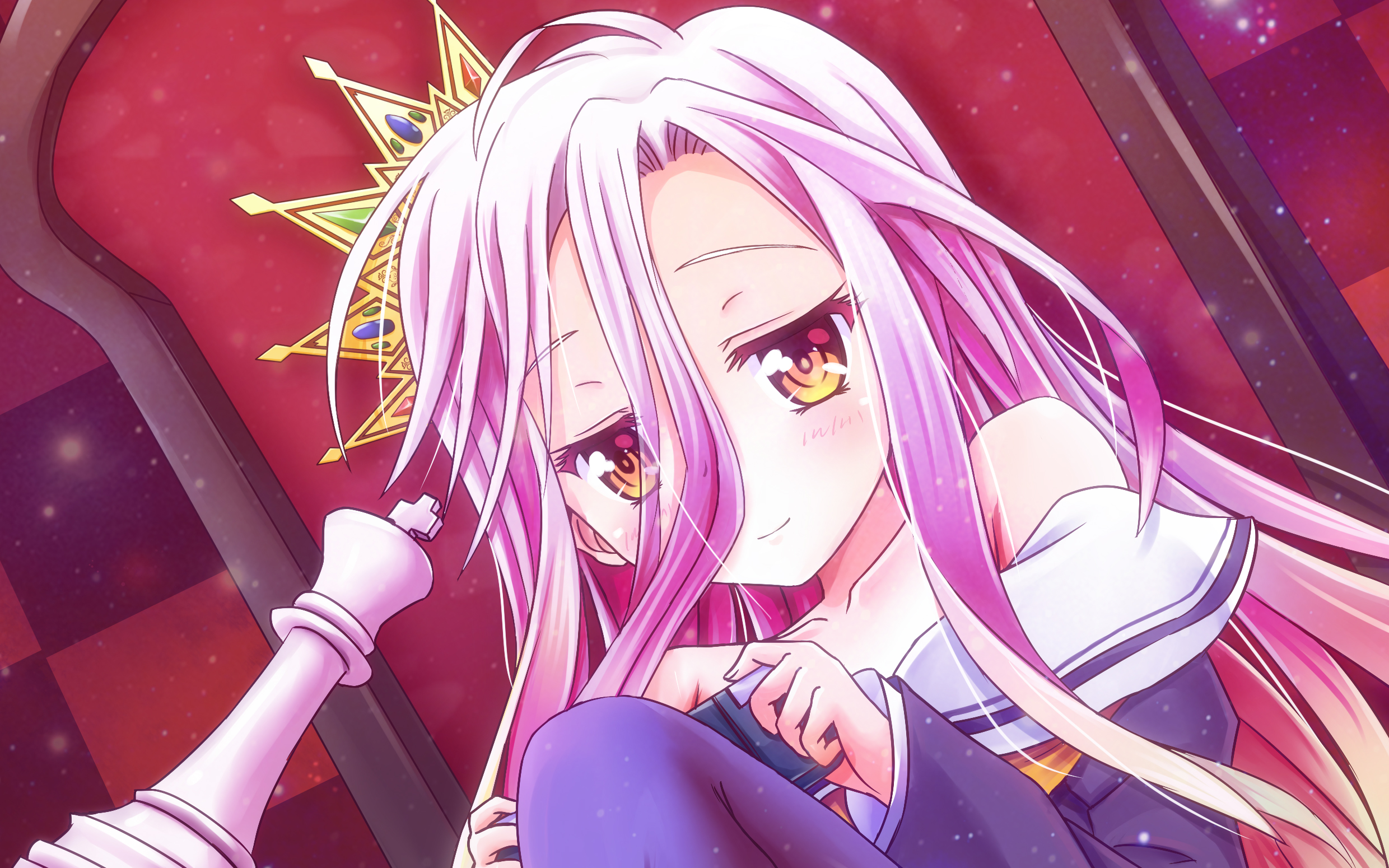 shiro no game no life wallpaper,cartoon,anime,cg artwork,magenta,mouth