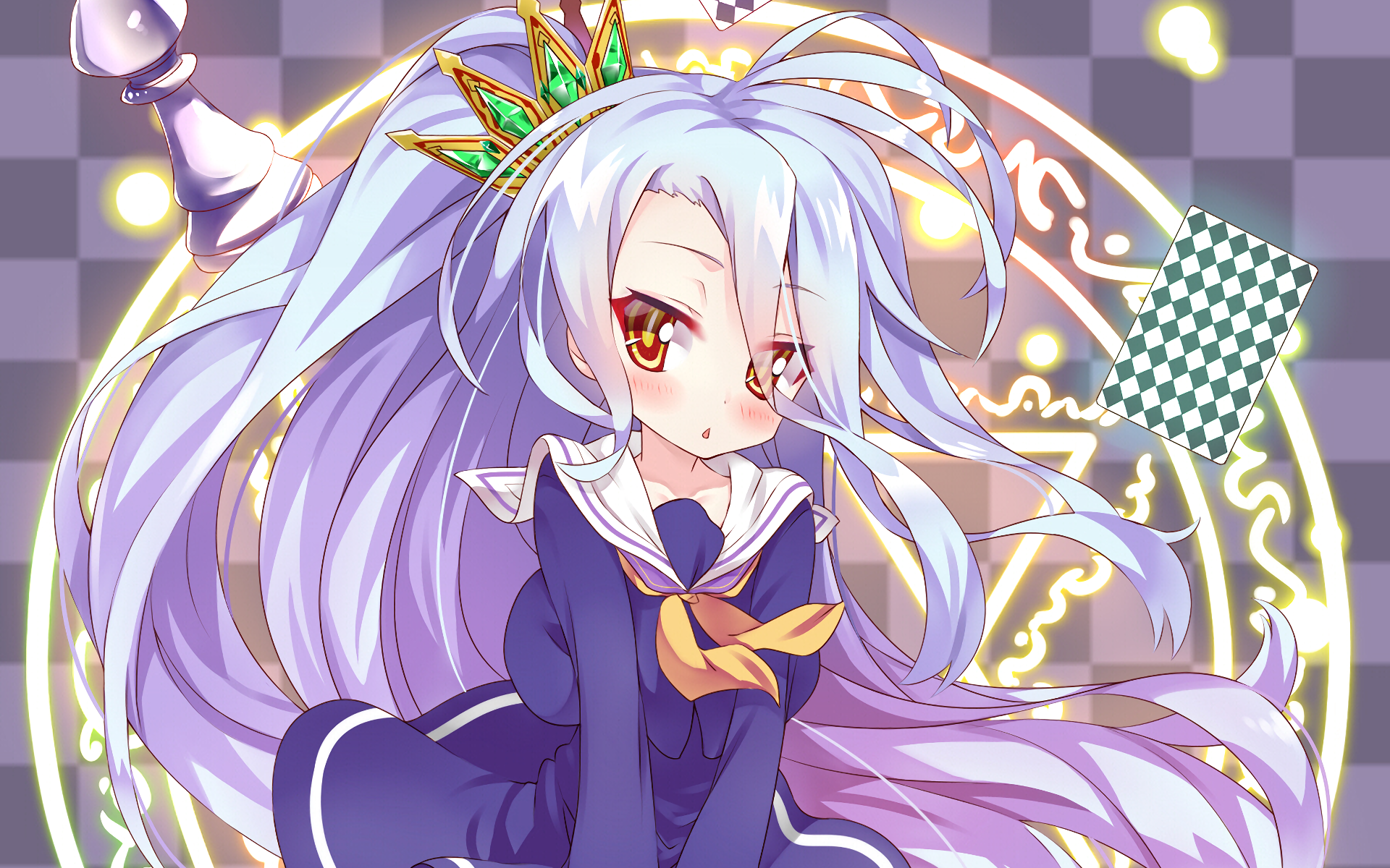 shiro no game no life wallpaper,cartoon,anime,cg artwork,purple,illustration