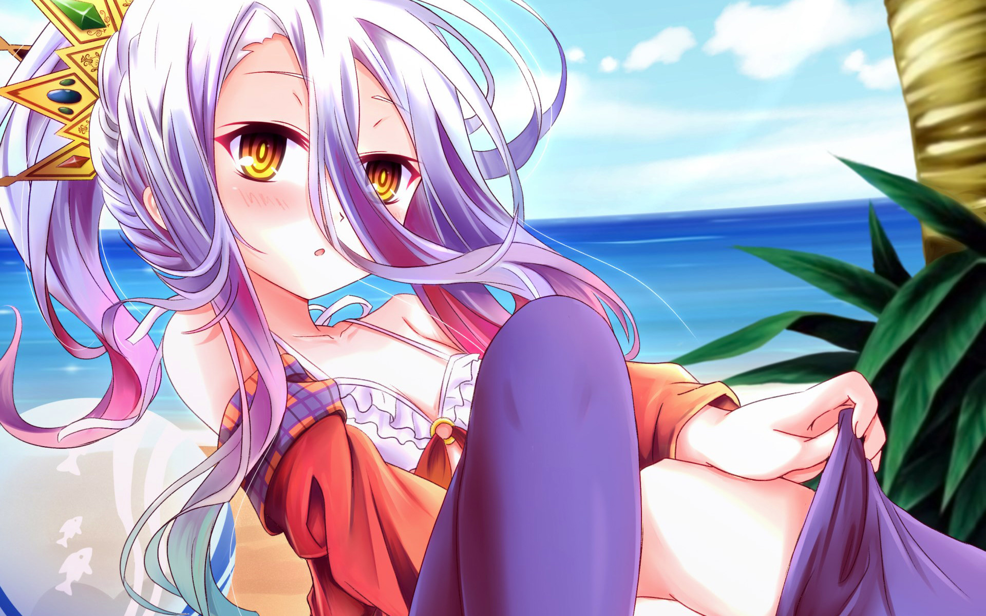 shiro no game no life wallpaper,cartoon,anime,cg artwork,pink,long hair