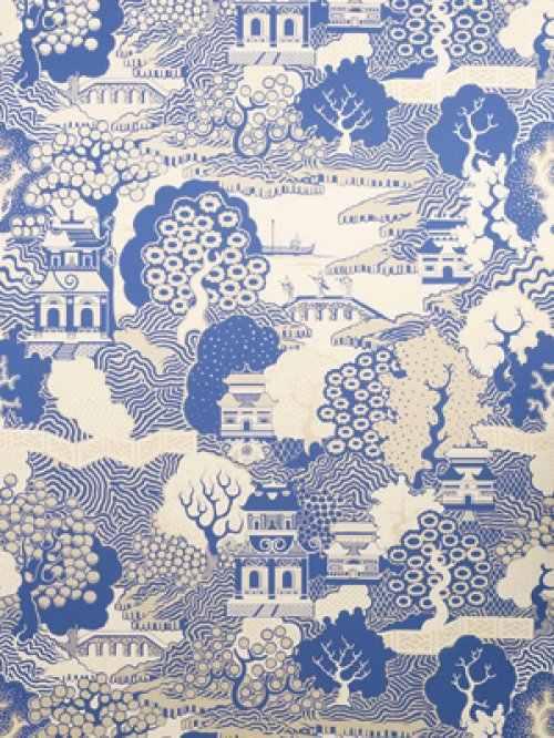 willow pattern wallpaper,blue,blue and white porcelain,pattern,cobalt blue,textile