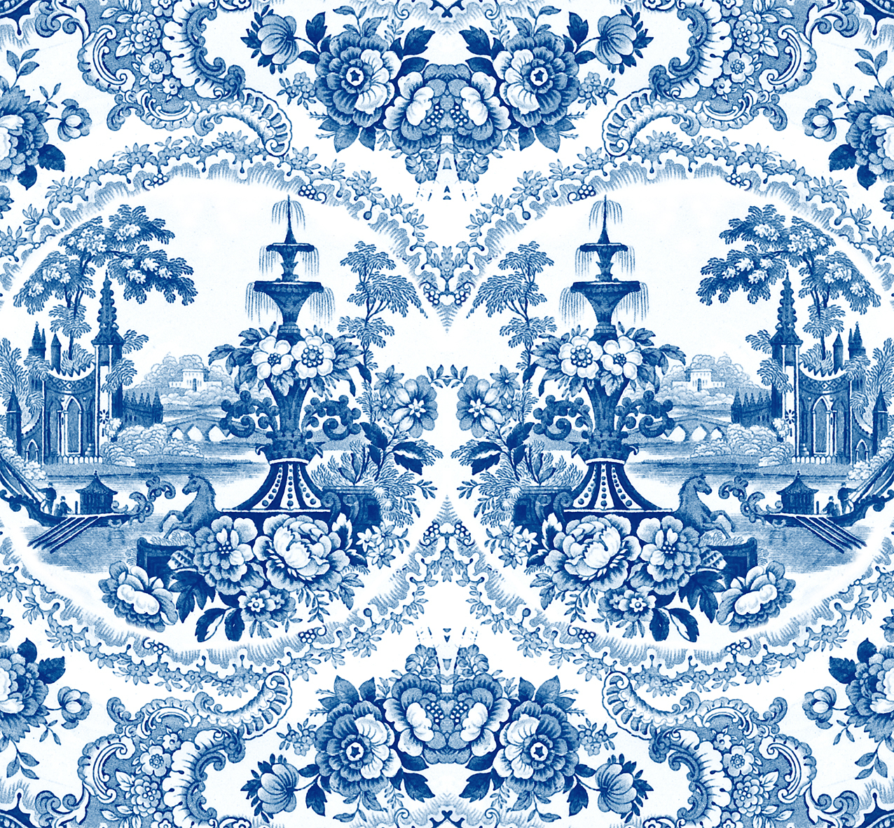 willow pattern wallpaper,pattern,blue,symmetry,design,textile