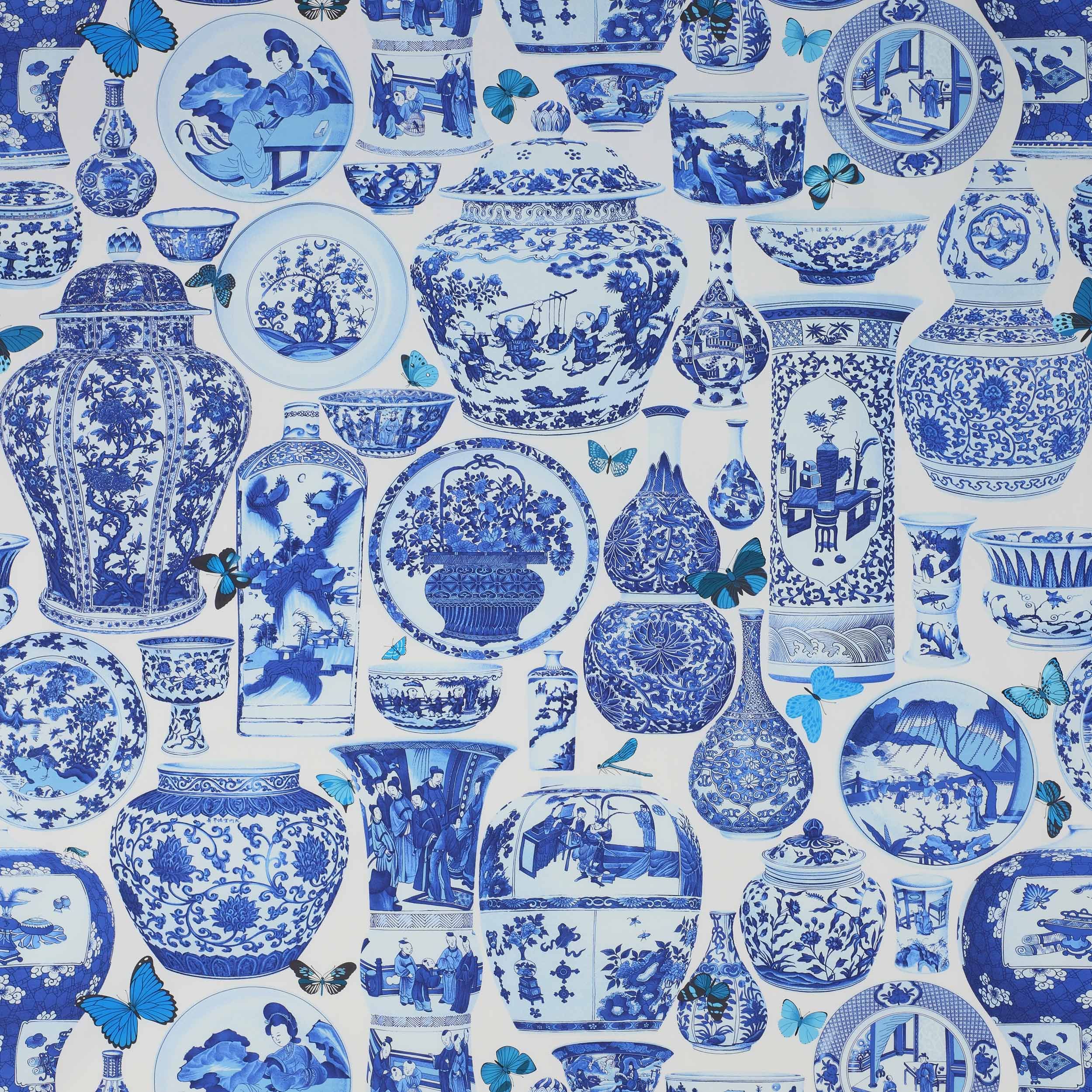 willow pattern wallpaper,blue and white porcelain,porcelain,blue,pattern,design