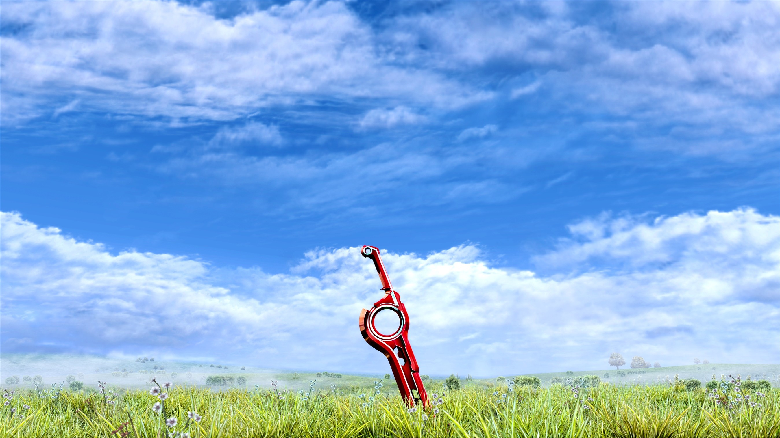 xenoblade chronicles wallpaper,people in nature,sky,grassland,natural environment,grass