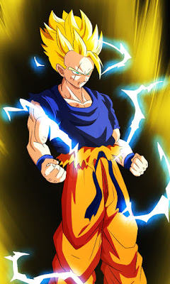 fond d'écran gohan iphone,anime,dragon ball,personnage fictif,ouvrages d'art