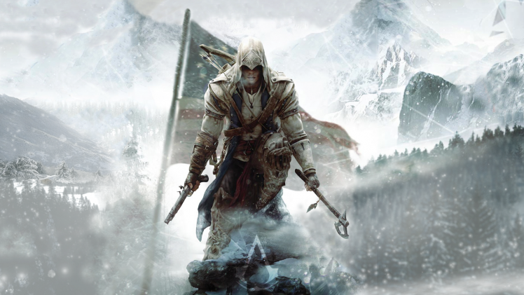 connor kenway wallpaper,action adventure game,cg artwork,pc game,warlord,mythology