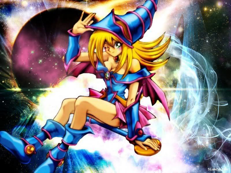 dark magician girl wallpaper,cartoon,anime,animated cartoon,fictional character,cg artwork