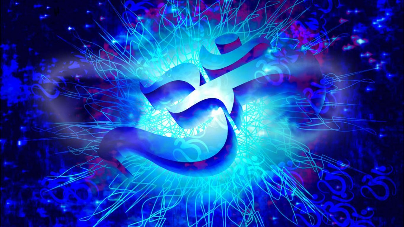 om wallpaper hd 1080p,blue,electric blue,graphics,technology,fractal art