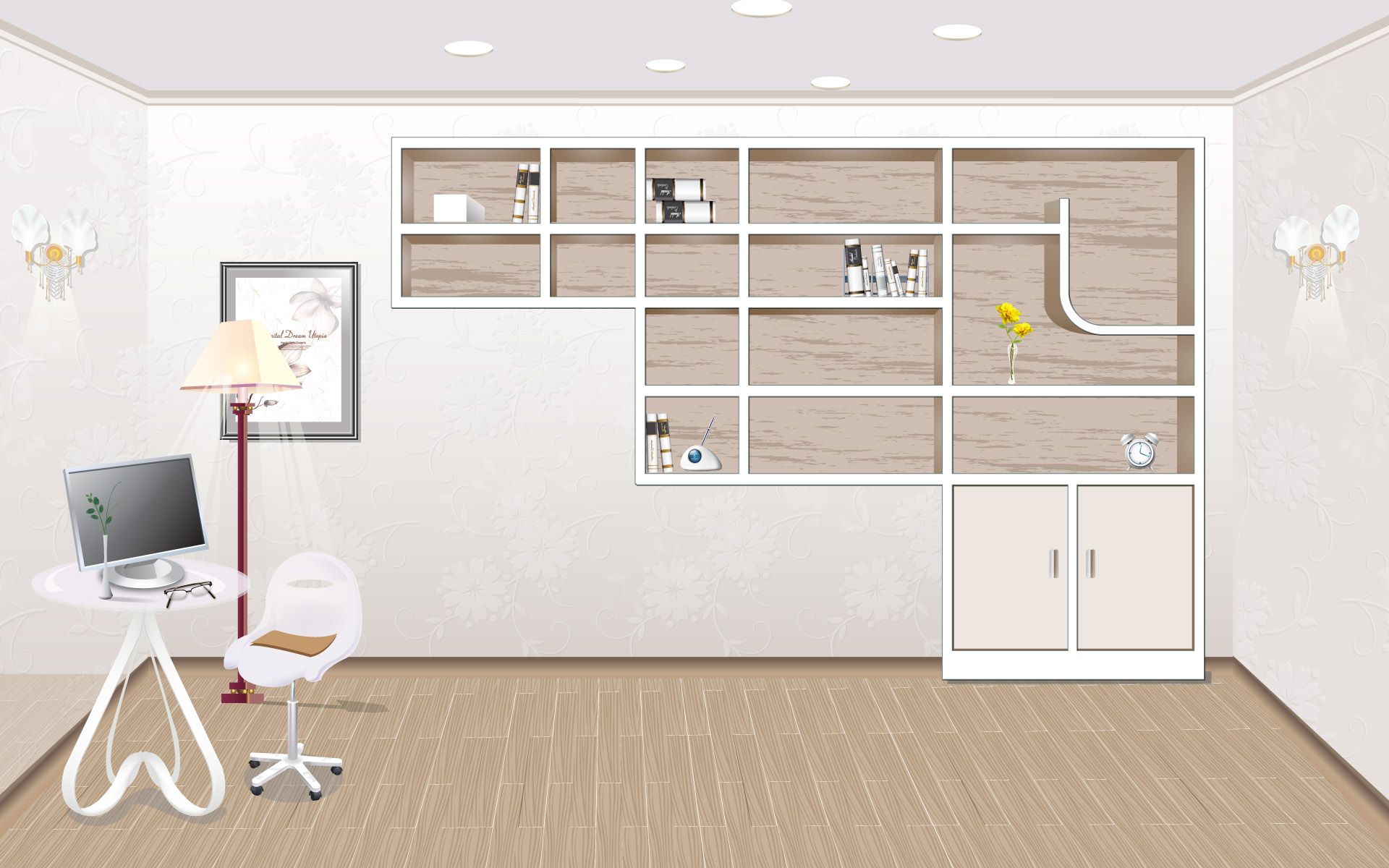 empty office wallpaper,wall,room,interior design,floor,door