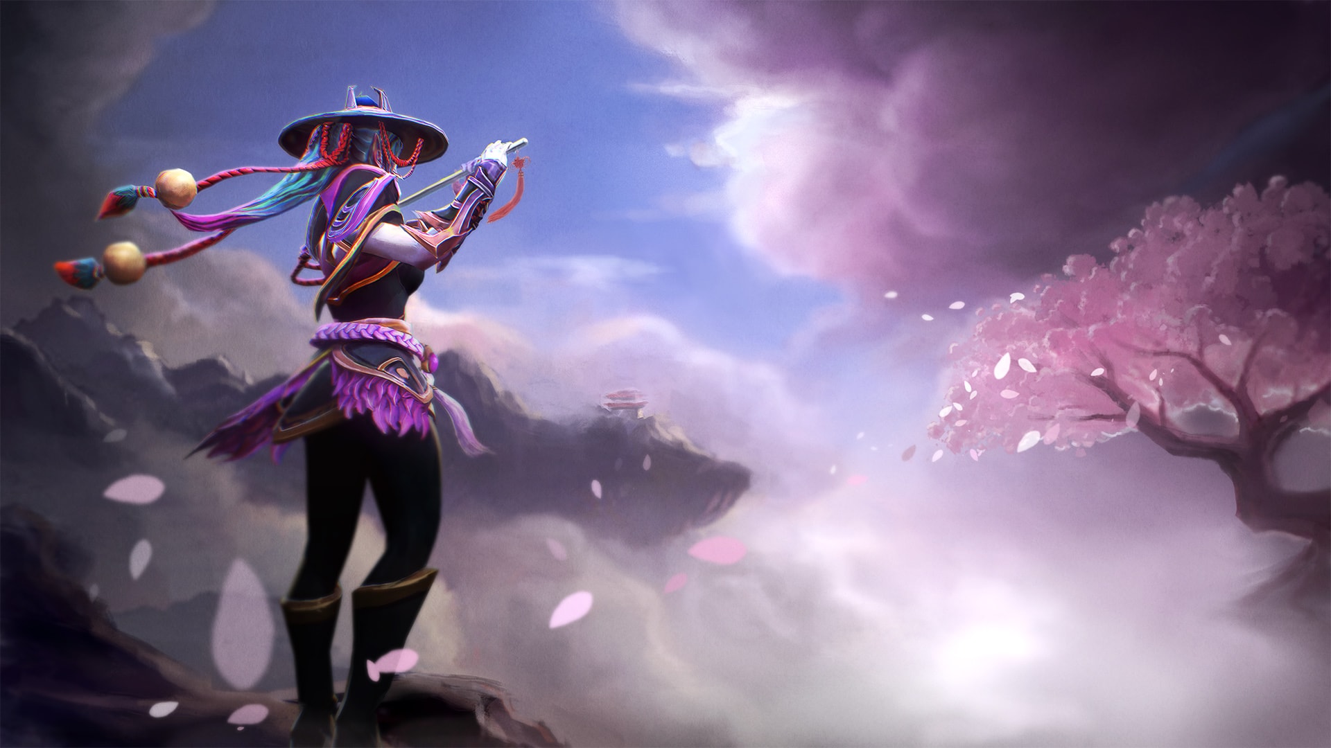 templar assassin wallpaper,purple,violet,dancer,cg artwork,performance