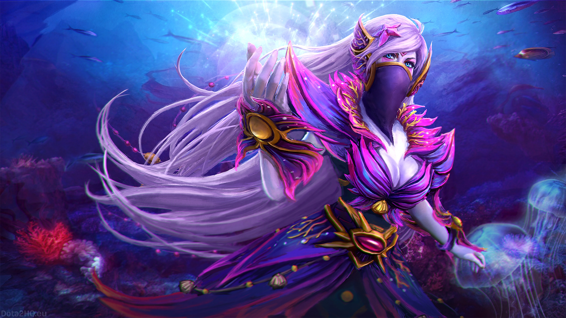 templar assassin wallpaper,cg artwork,purple,illustration,mythology,fictional character