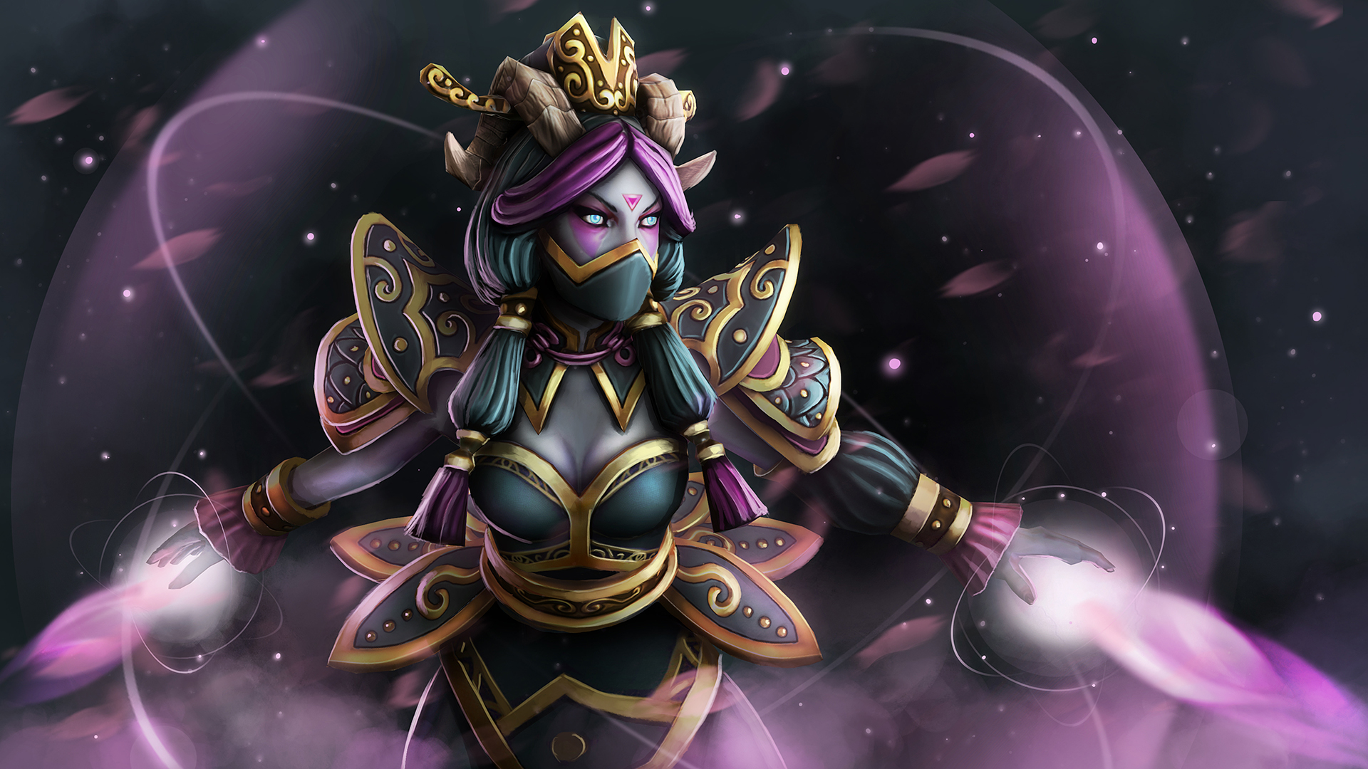 templar assassin wallpaper,cg artwork,purple,mythology,illustration,fictional character