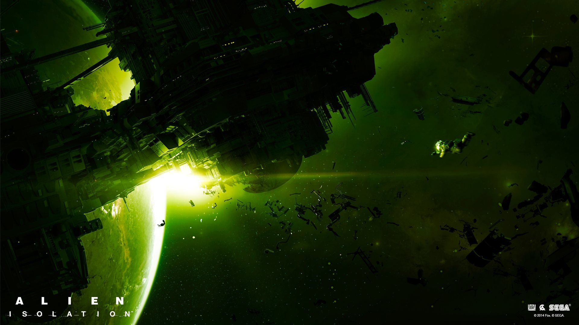 alien isolation wallpaper,green,nature,light,water,night