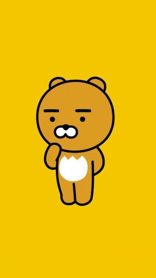 kakaotalk wallpaper,cartoon,yellow,illustration,line,font