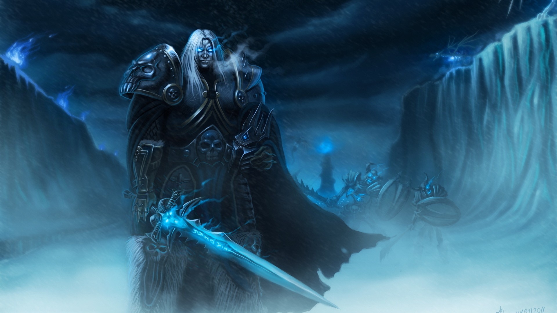 fond d'écran animé lich king,jeu d'aventure d'action,oeuvre de cg,jeux,ténèbres,illustration