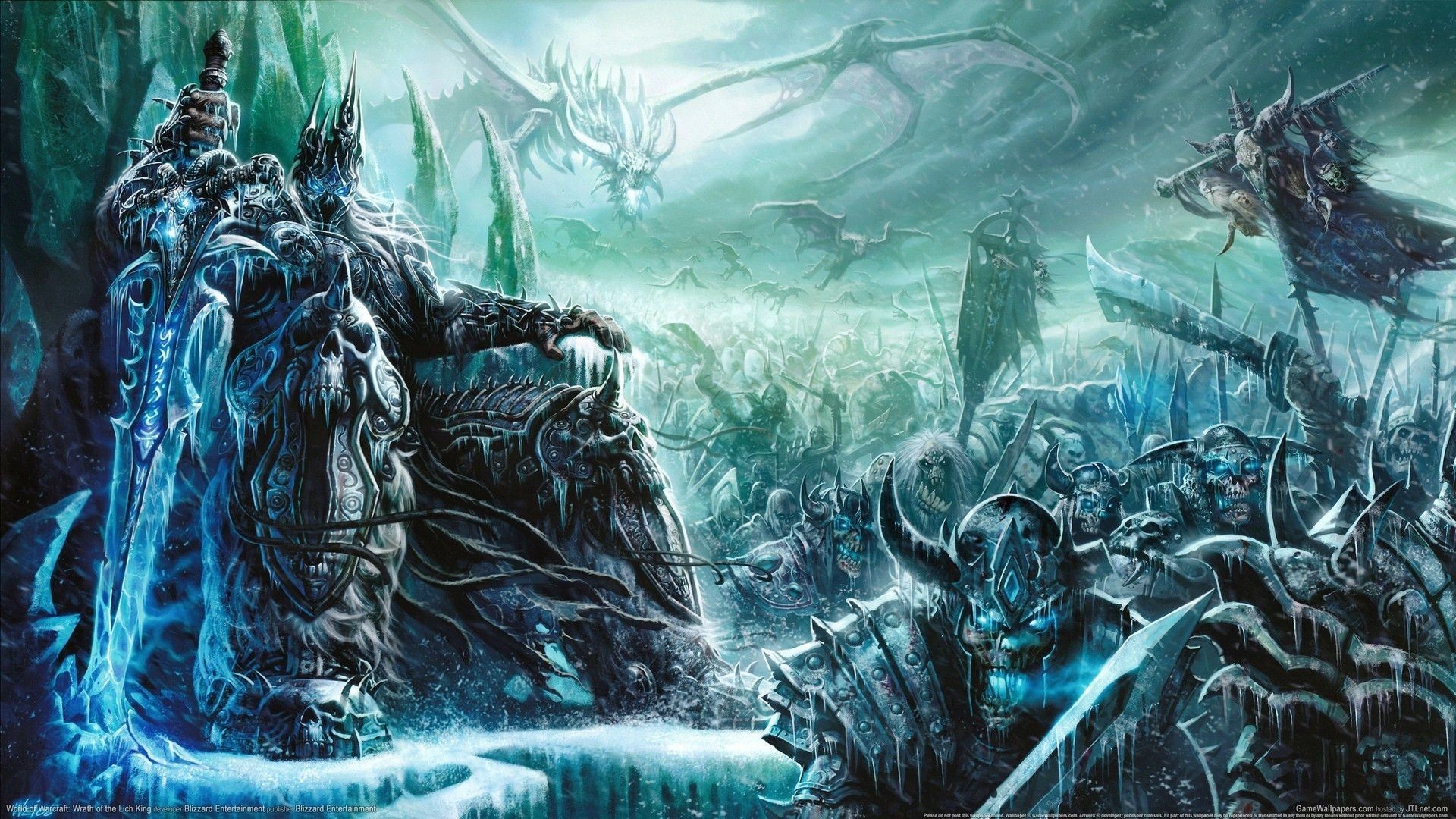 lich king animated wallpaper,action adventure game,cg artwork,adventure game,illustration,mythology