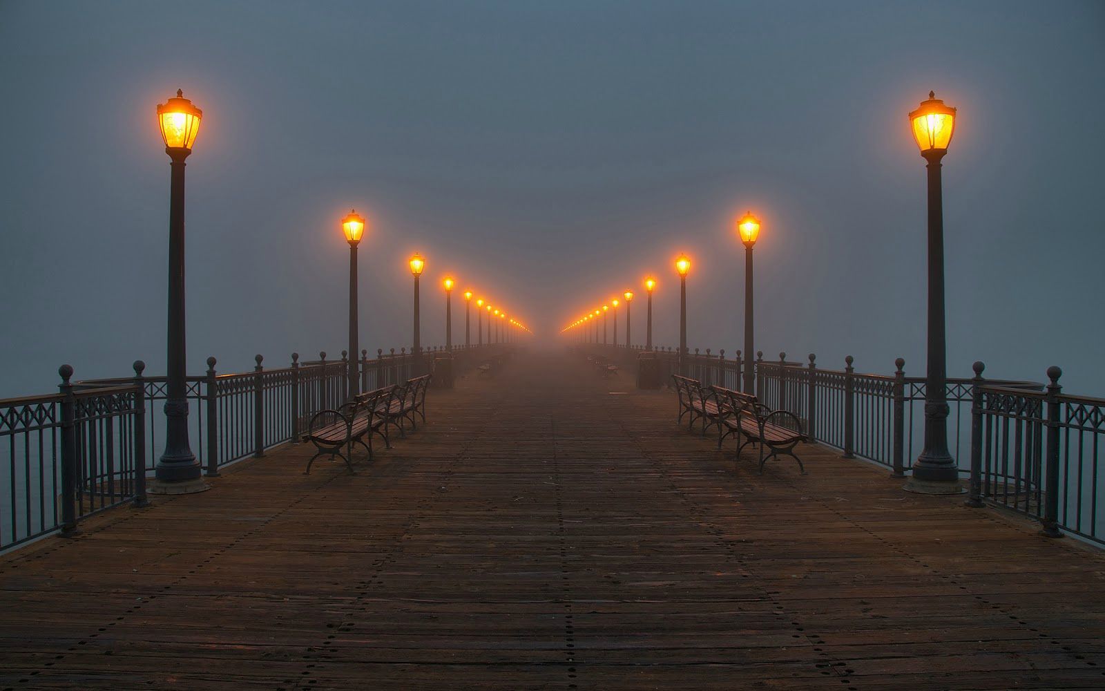 برنامج wallpapers,atmospheric phenomenon,street light,lighting,pier,fog